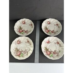 Johnson Brothers England Harvest Time Multicolor Brown Saucer Only VGUC